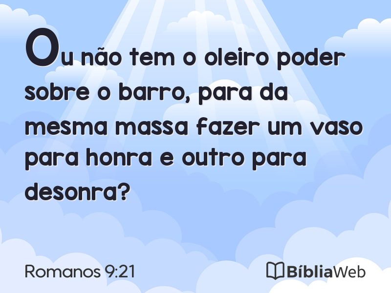 Romanos 9:21 em imagem para compartilhar