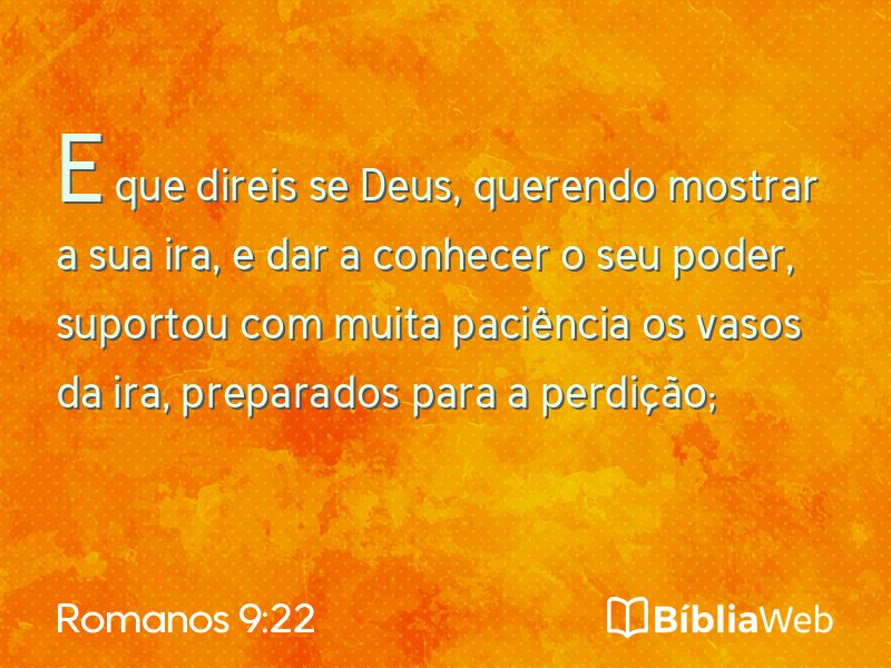 Romanos 9:22 em imagem para compartilhar