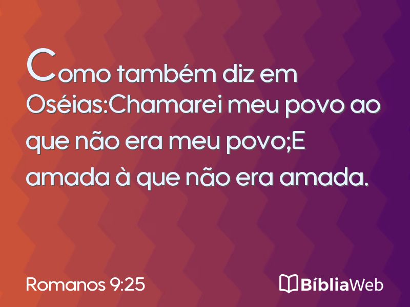 Romanos 9:25 em imagem para compartilhar