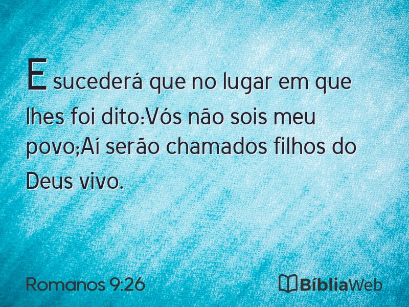 Romanos 9:26 em imagem para compartilhar