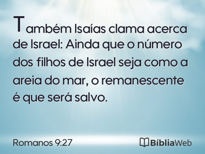 Romanos 9:27 em imagem para compartilhar