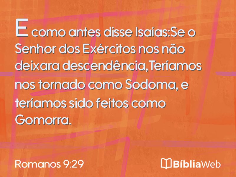 Romanos 9:29 em imagem para compartilhar