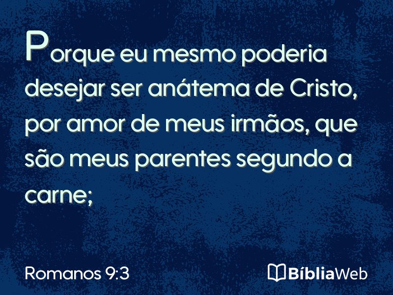 Romanos 9:3 em imagem para compartilhar