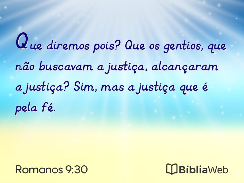 Romanos 9:30 em imagem para compartilhar