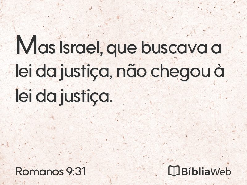 Romanos 9:31 em imagem para compartilhar