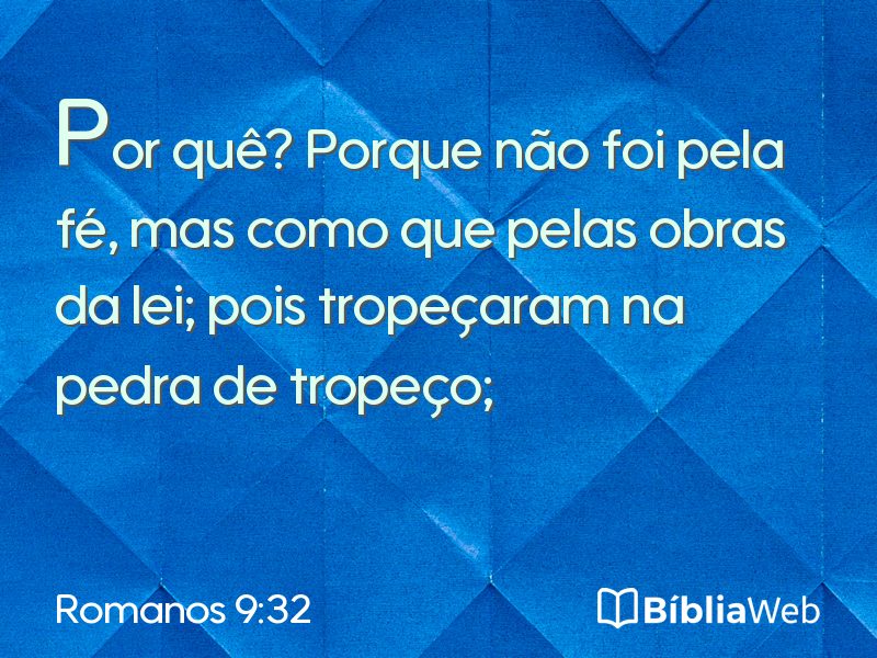 Romanos 9:32 em imagem para compartilhar