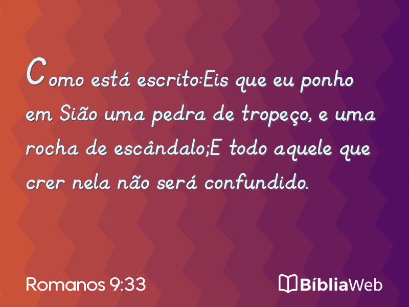 Romanos 9:33 em imagem para compartilhar