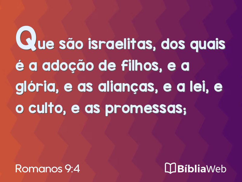 Romanos 9:4 em imagem para compartilhar