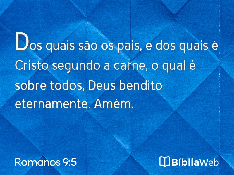 Romanos 9:5 em imagem para compartilhar