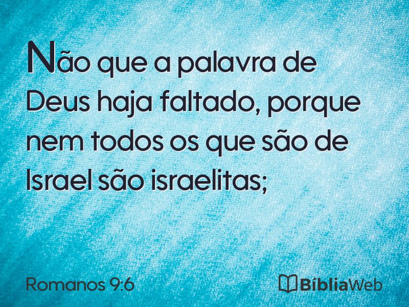 Romanos 9:6 em imagem para compartilhar