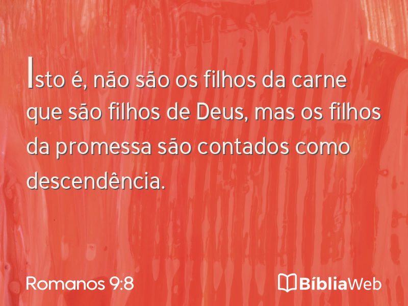 Romanos 9:8 em imagem para compartilhar