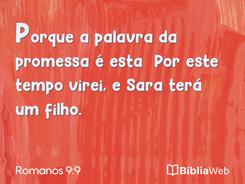 Romanos 9:9 em imagem para compartilhar