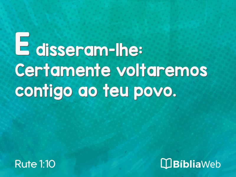 Rute 1:10 em imagem para compartilhar