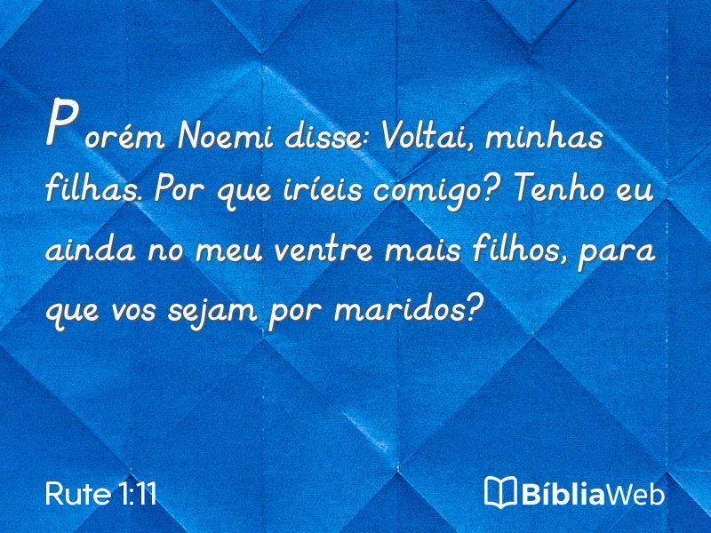 Rute 1:11 em imagem para compartilhar