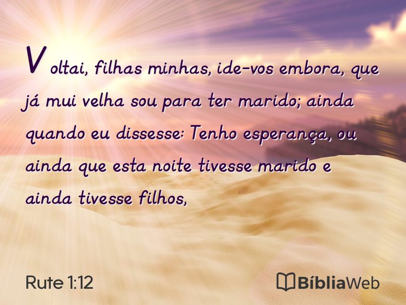 Rute 1:12 em imagem para compartilhar