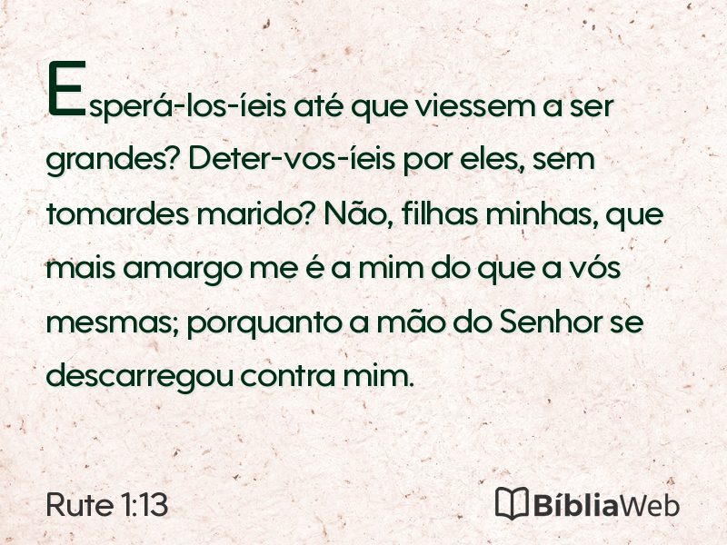 Rute 1:13 em imagem para compartilhar