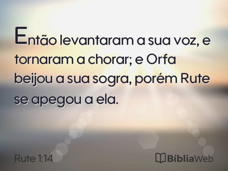Rute 1:14 em imagem para compartilhar