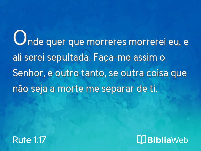 Rute 1:17 em imagem para compartilhar