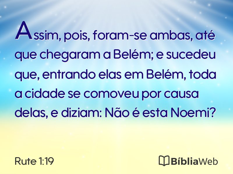 Rute 1:19 em imagem para compartilhar