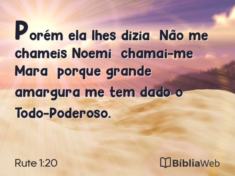 Rute 1:20 em imagem para compartilhar