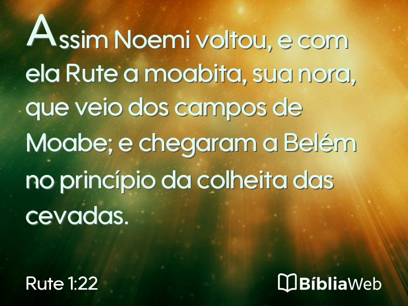 Rute 1:22 em imagem para compartilhar