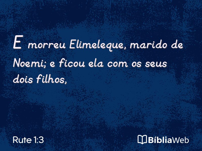 Rute 1:3 em imagem para compartilhar