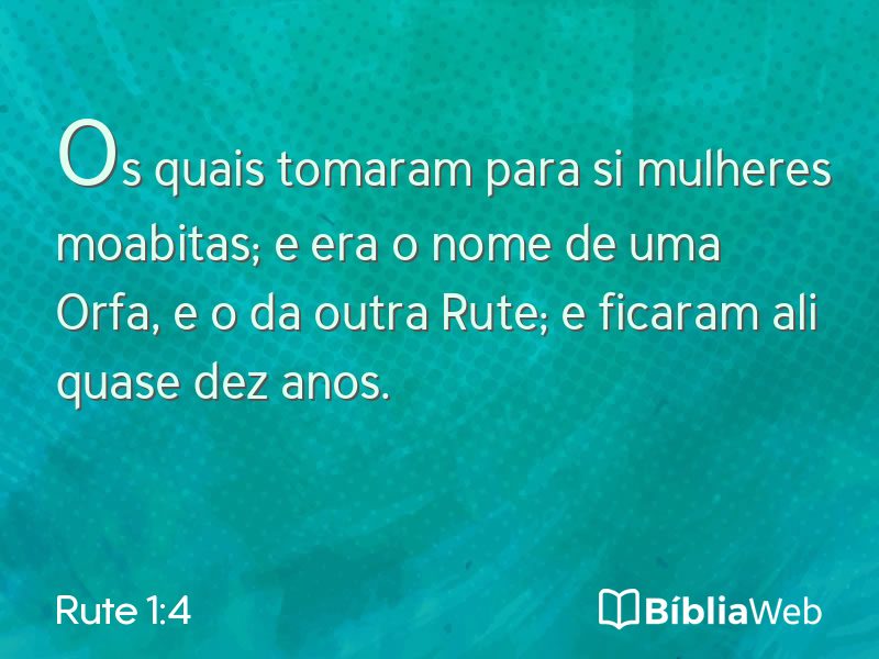 Rute 1:4 em imagem para compartilhar