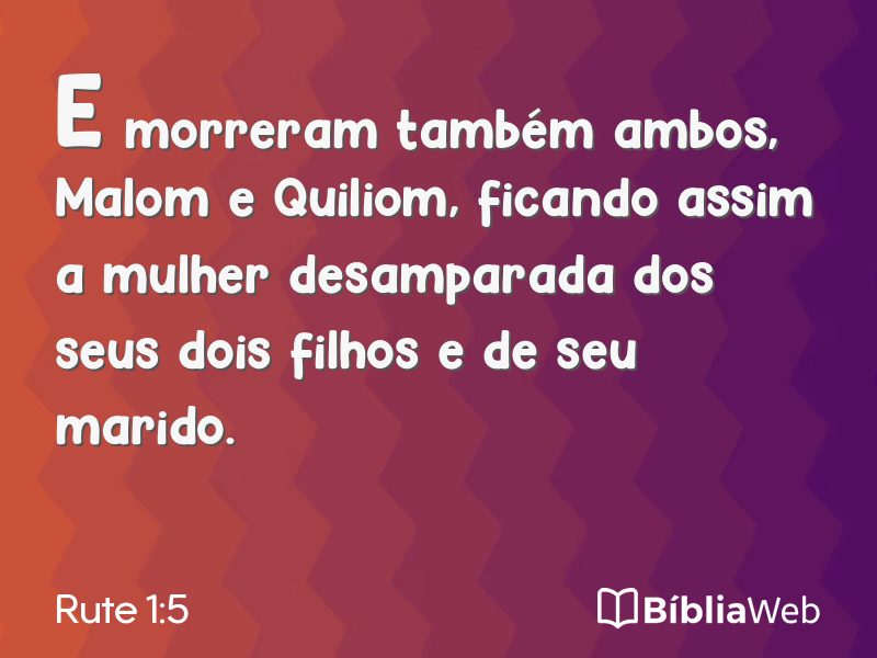 Rute 1:5 em imagem para compartilhar