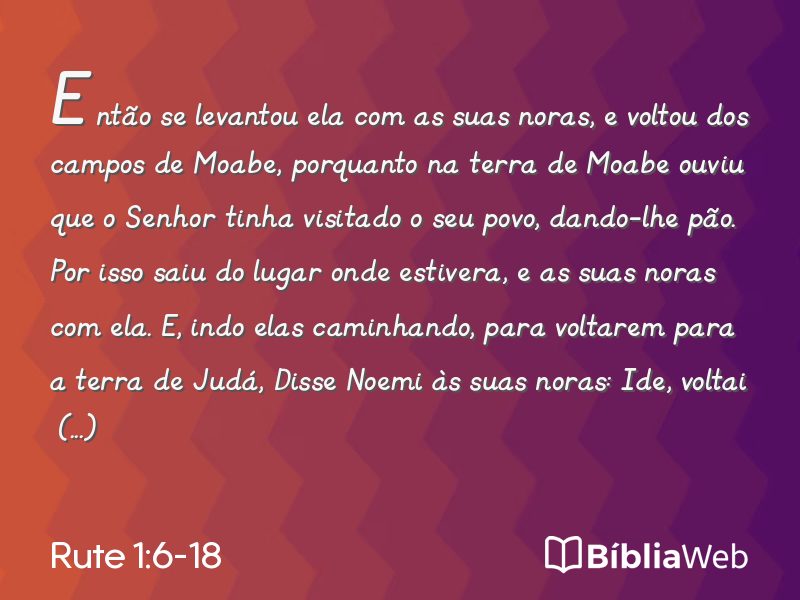 Rute 1:6-18 em imagem para compartilhar