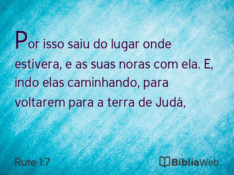 Rute 1:7 em imagem para compartilhar
