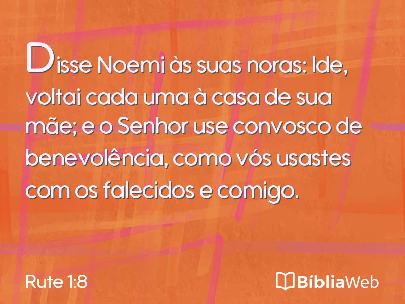 Rute 1:8 em imagem para compartilhar