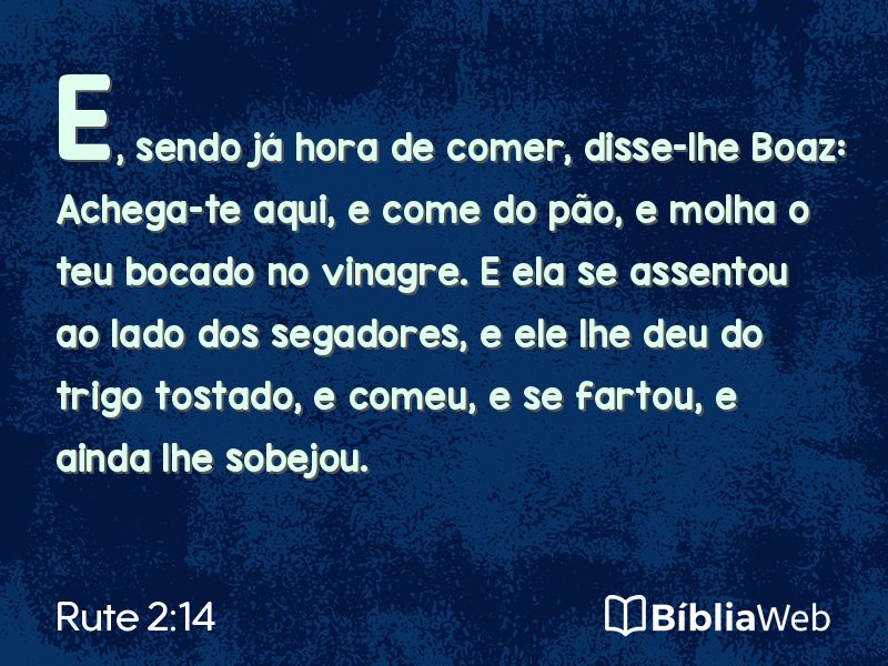 Rute 2:14 em imagem para compartilhar