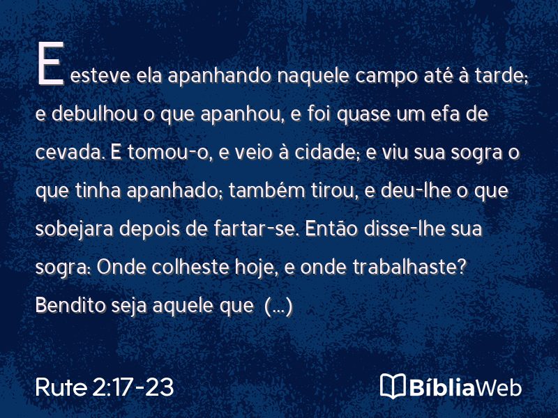 Rute 2:17-23 em imagem para compartilhar