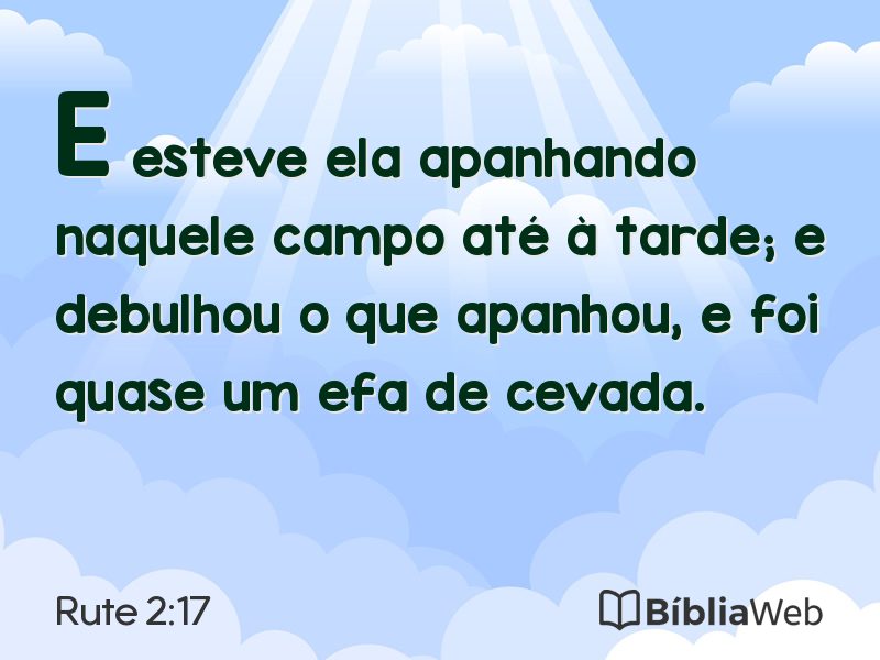 Rute 2:17 em imagem para compartilhar