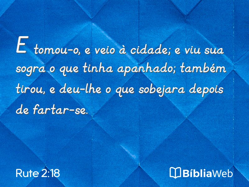 Rute 2:18 em imagem para compartilhar