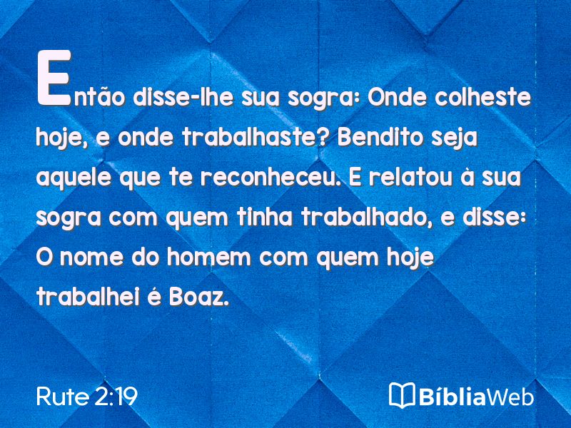 Rute 2:19 em imagem para compartilhar