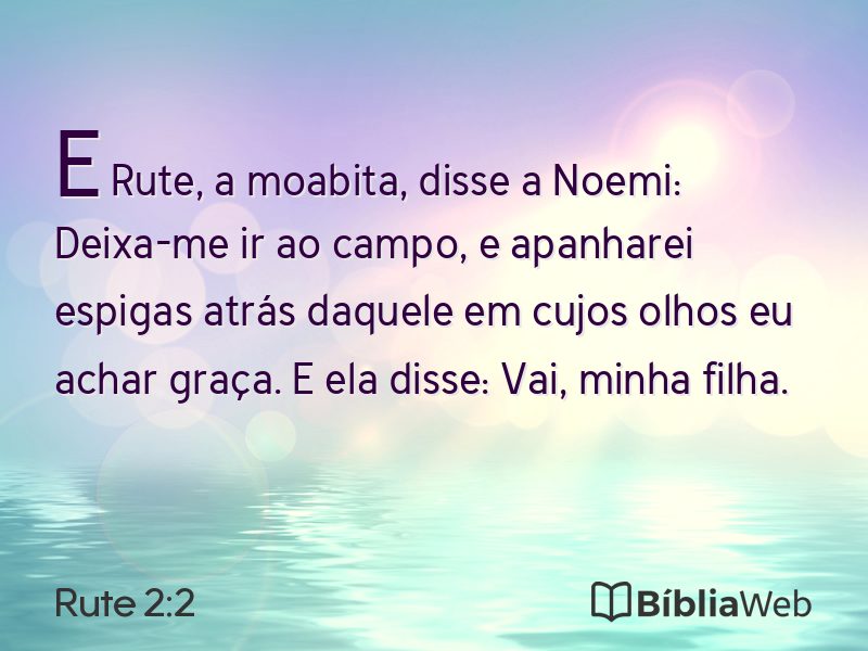Rute 2:2 em imagem para compartilhar