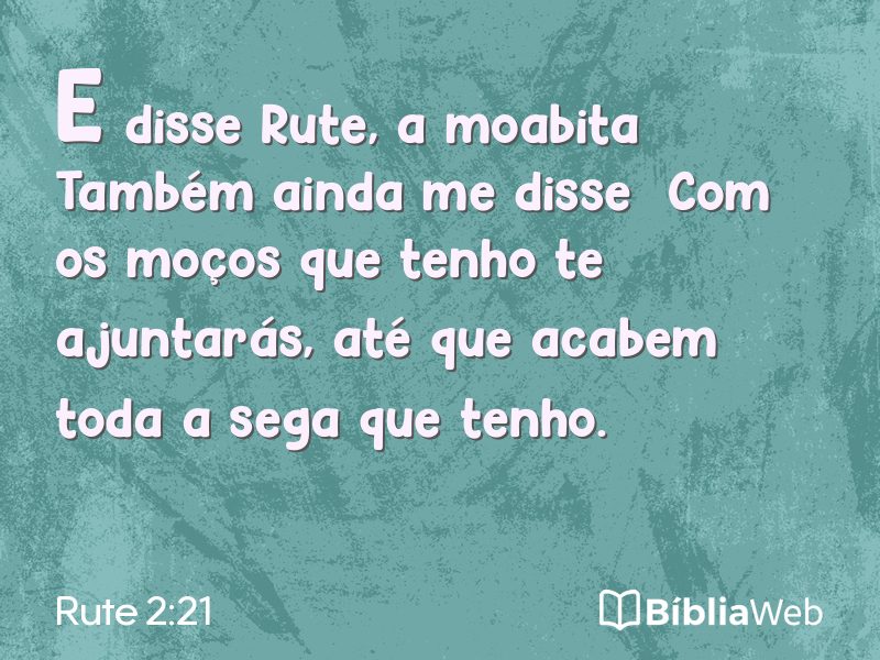 Rute 2:21 em imagem para compartilhar