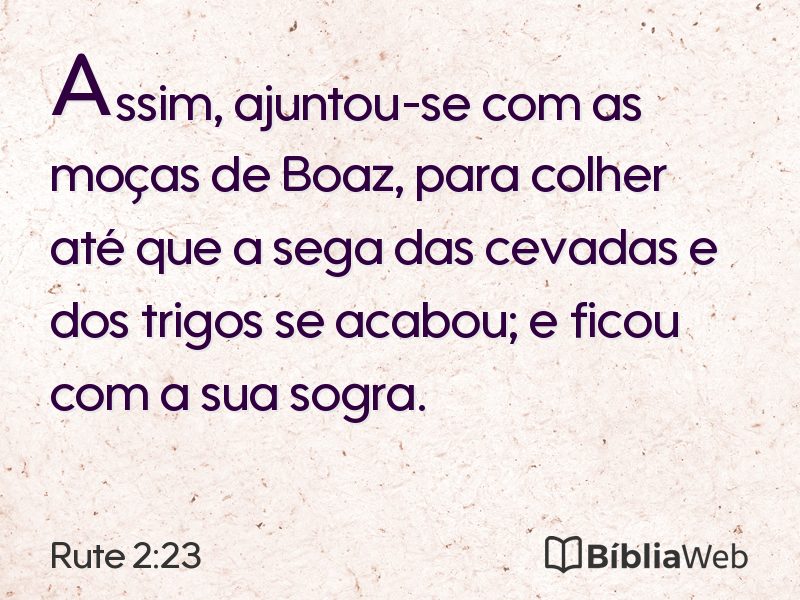 Rute 2:23 em imagem para compartilhar