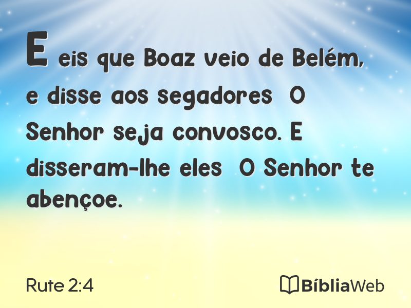 Rute 2:4 em imagem para compartilhar