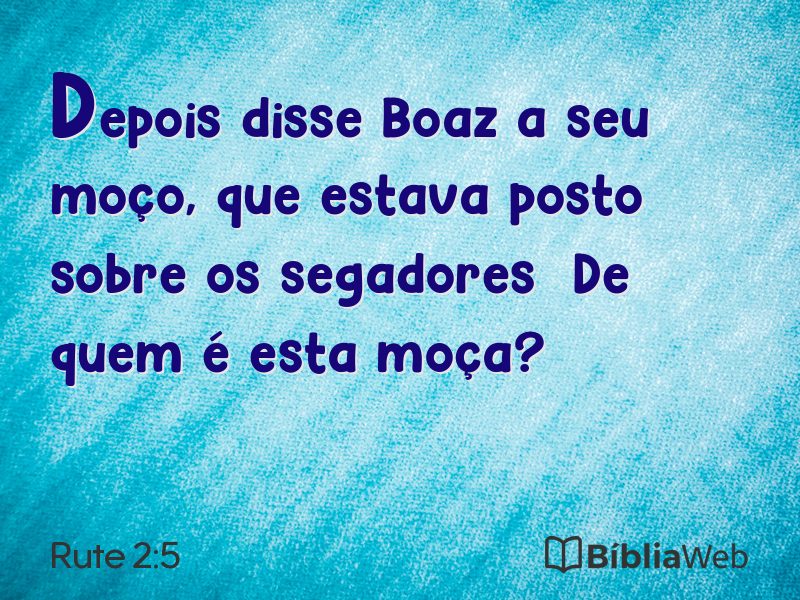 Rute 2:5 em imagem para compartilhar
