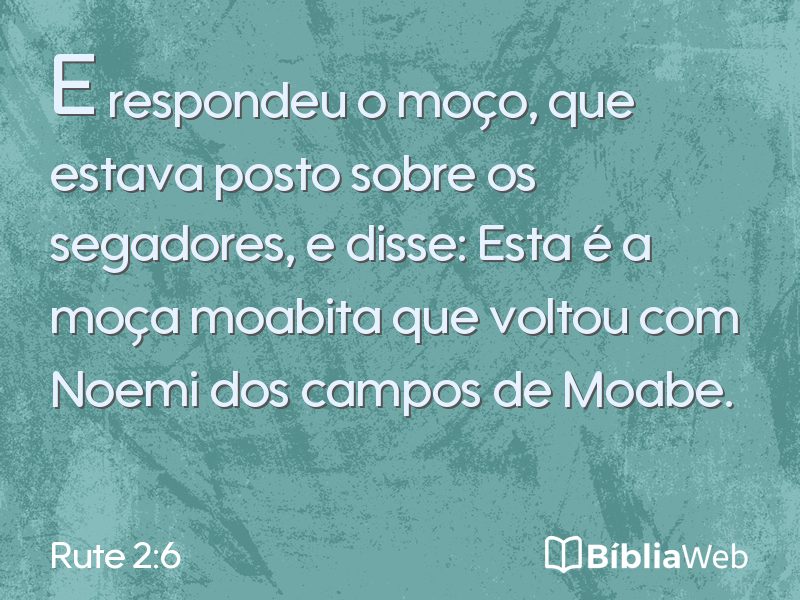 Rute 2:6 em imagem para compartilhar