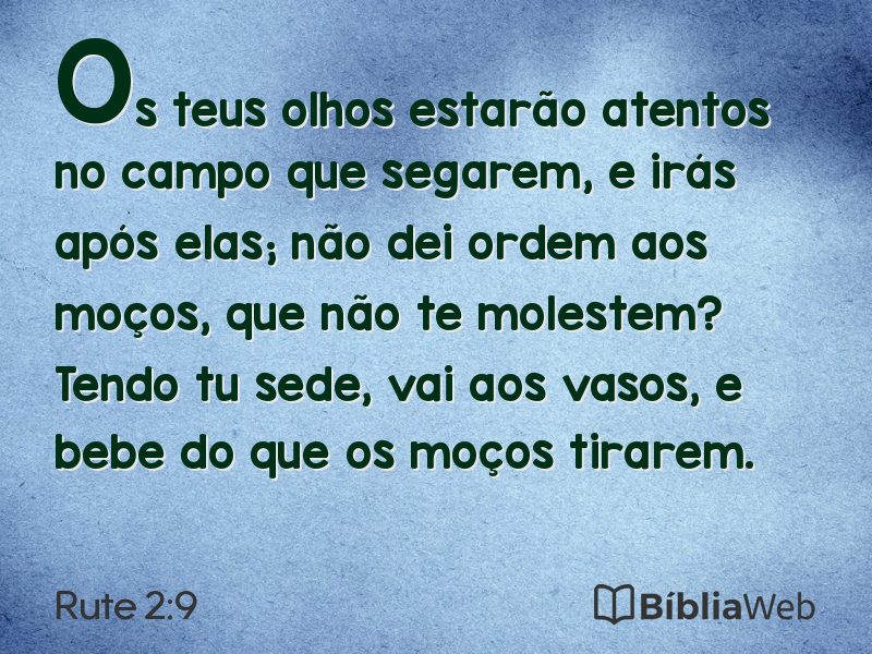 Rute 2:9 em imagem para compartilhar