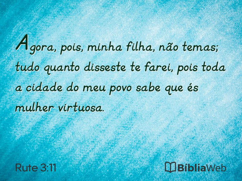 Rute 3:11 em imagem para compartilhar