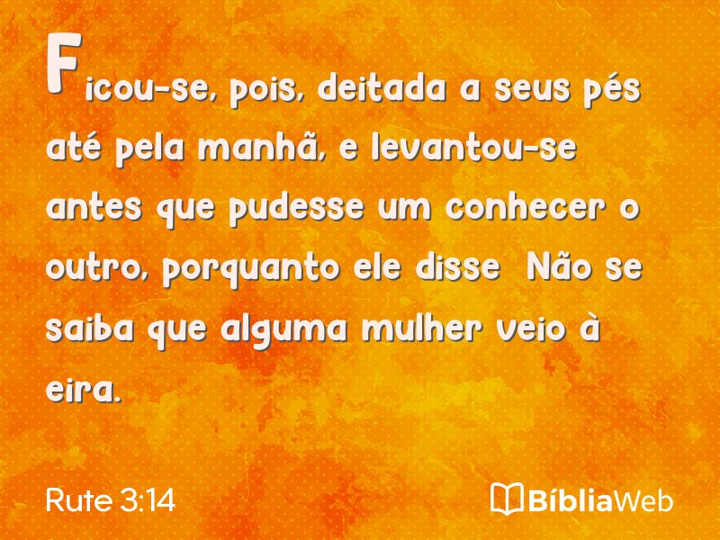 Rute 3:14 em imagem para compartilhar