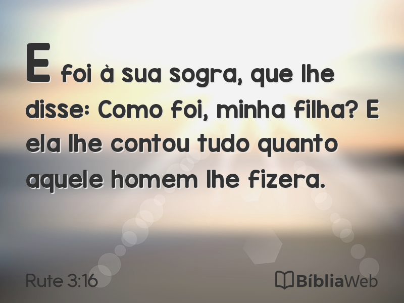 Rute 3:16 em imagem para compartilhar