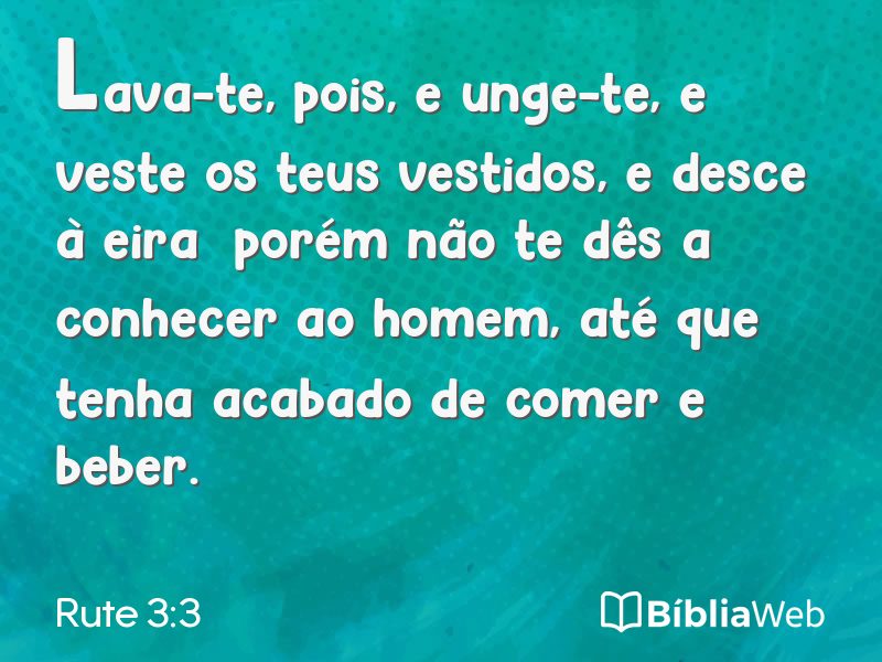 Rute 3:3 em imagem para compartilhar