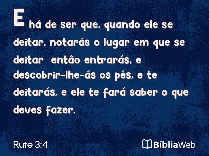 Rute 3:4 em imagem para compartilhar