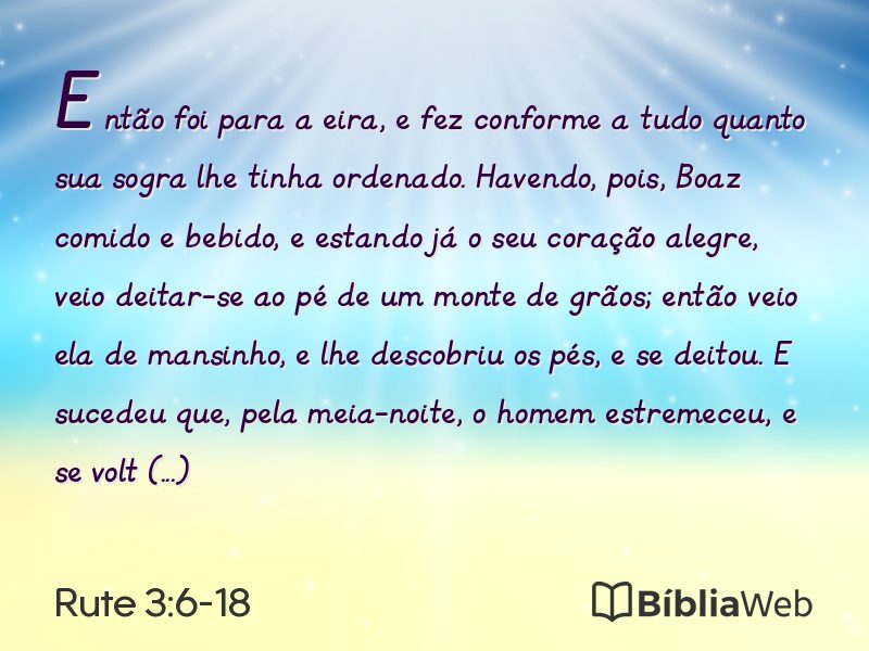 Rute 3:6-18 em imagem para compartilhar