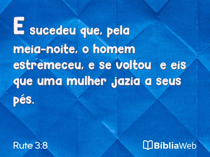 Rute 3:8 em imagem para compartilhar